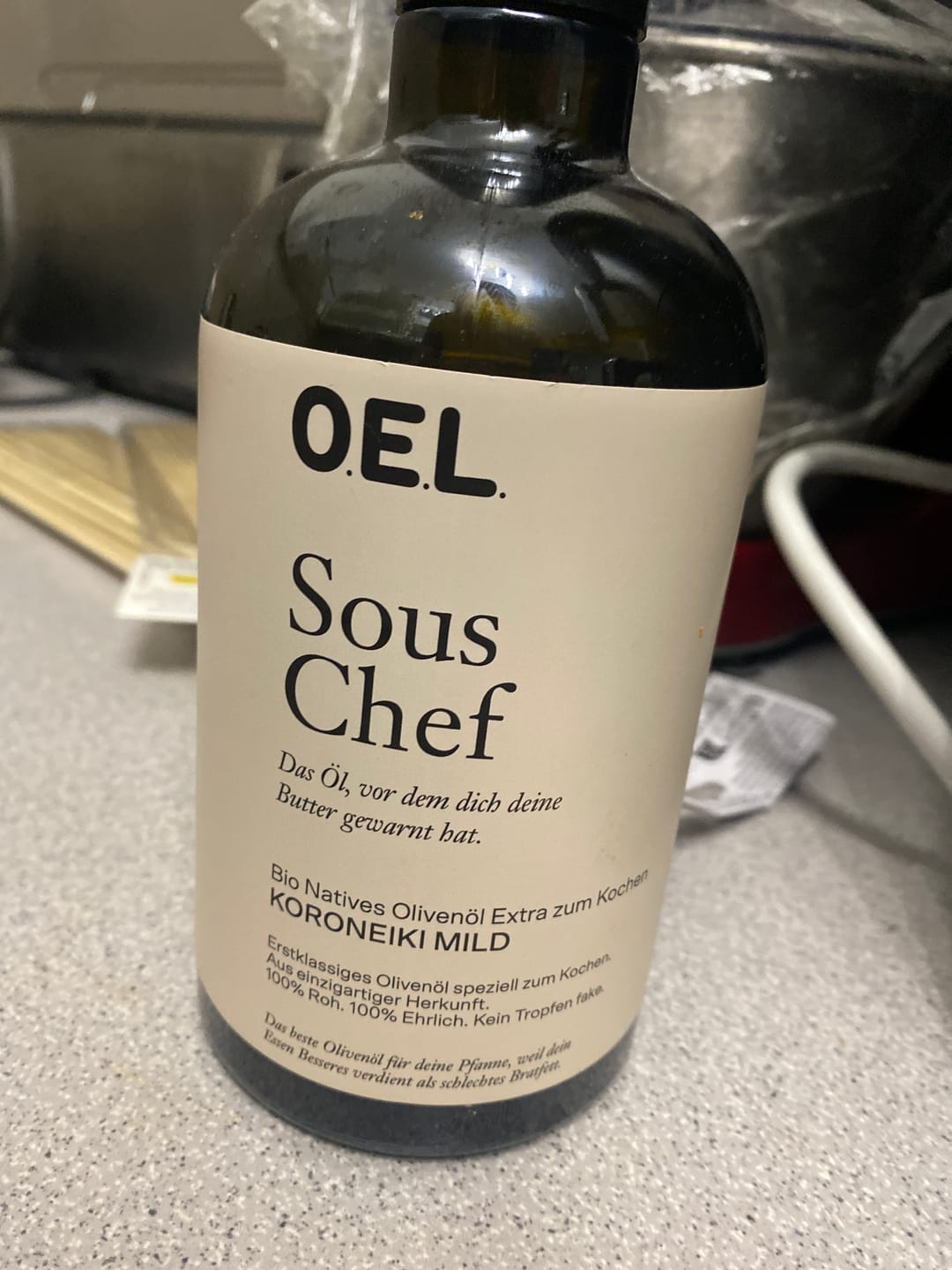 Customer photo review of Sous Chef 0,5 l Glasflasche - Bio Natives Olivenöl Extra