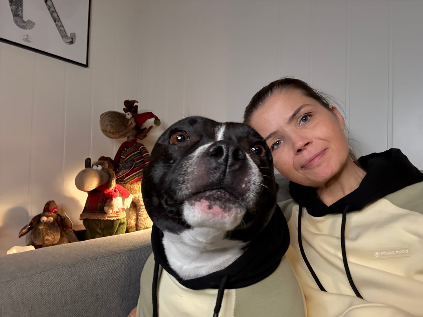 Customer photo review of Color Block Human Hoodies