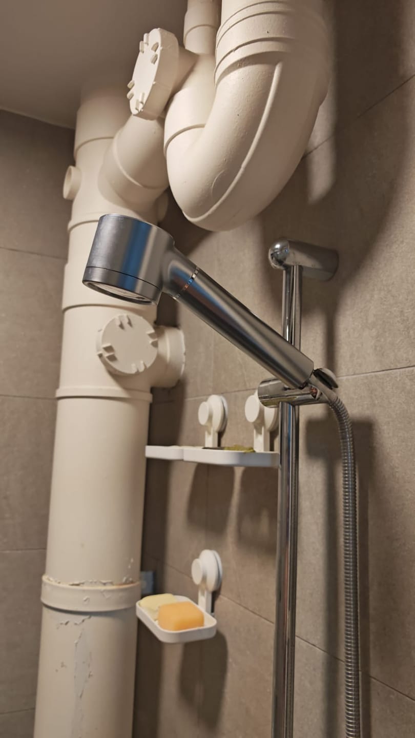 Customer photo review of Filtered Showerhead - Brushed Chrome