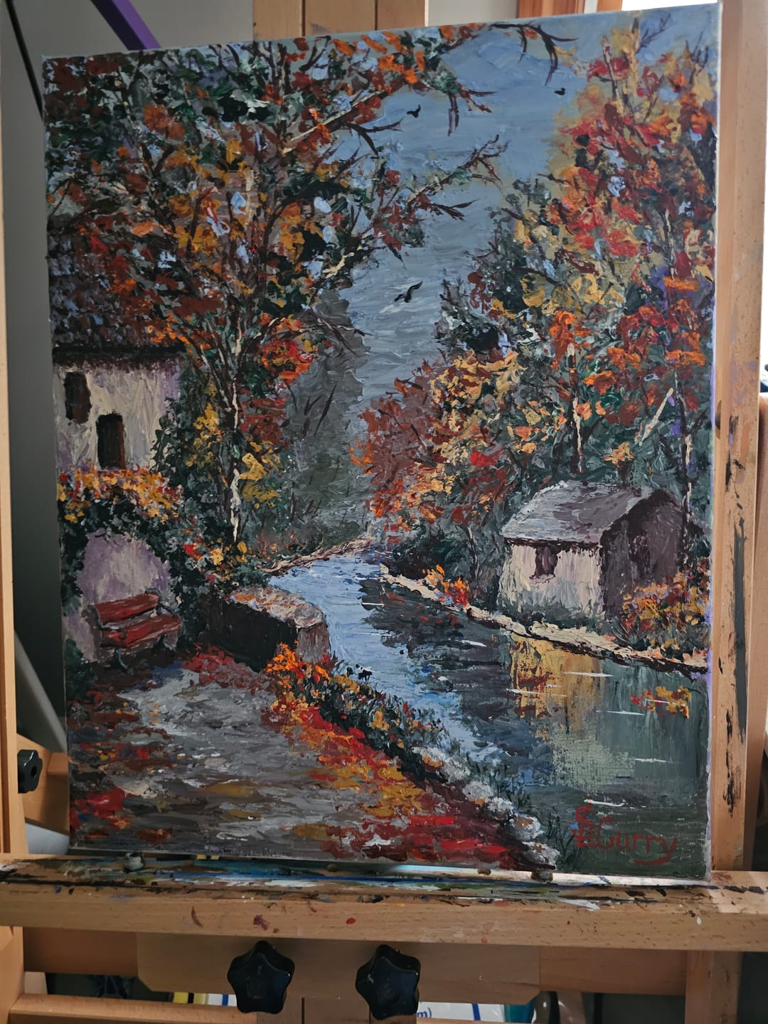 Customer photo review of Burnt Sienna 16 oz | Thick & Creamy Acrylic Paints for Artists | DabblePaints™️