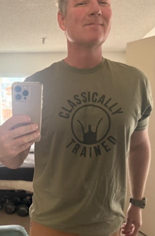 Customer photo review of Classically Trained T-Shirt