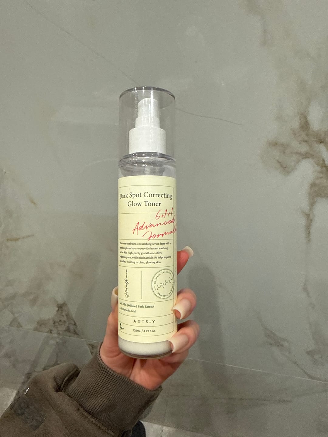 Customer photo review of Balinošs izsmidzināmais toniks Axis-Y Dark Spot Correcting Glow Toner