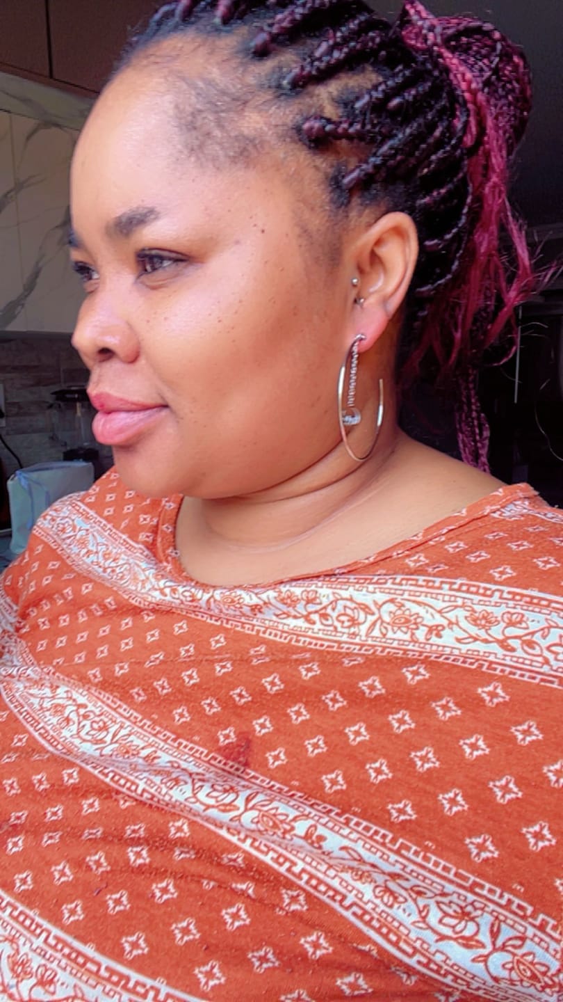 Customer photo review of Silver Era Drop Hoops