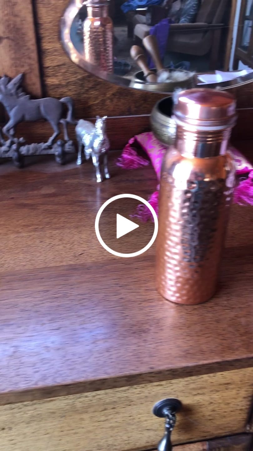 Customer video review of Hammered Pure Copper Water Bottle