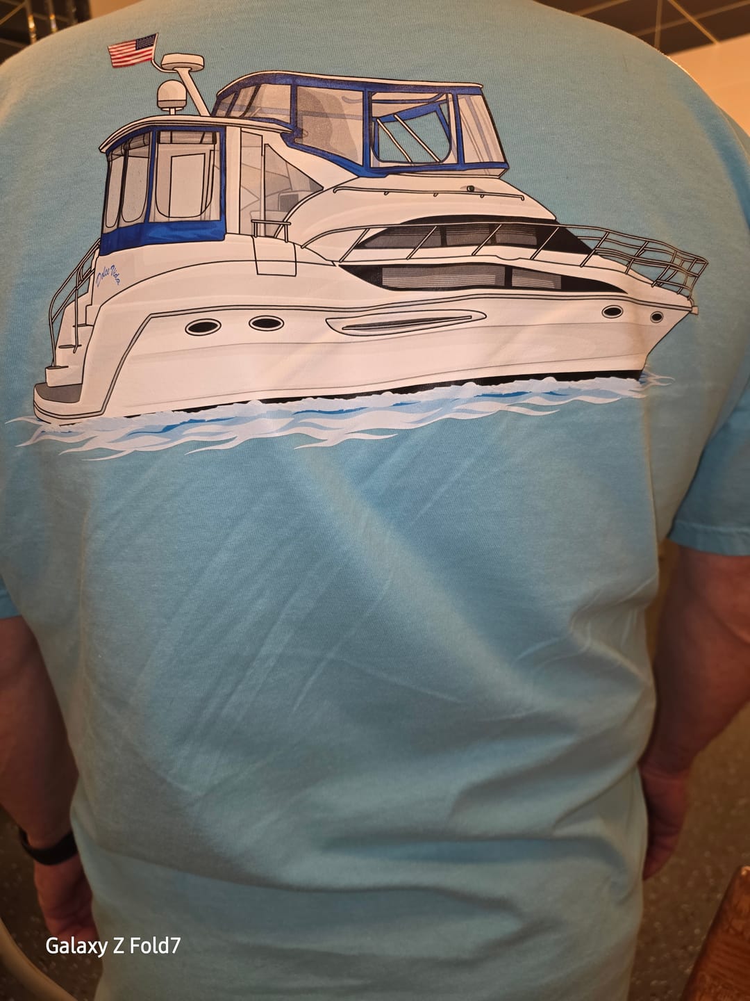 Customer photo review of Custom Boat T-Shirts - 100% Cotton (No Pocket)