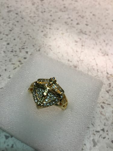 Customer photo review of FREE Today: Divine Shield Crucifix Luxurious Ring: A Bold Testament of Faith and Devotion