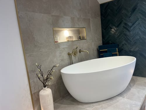 Customer photo review of Kit bain douche encastré or brossé