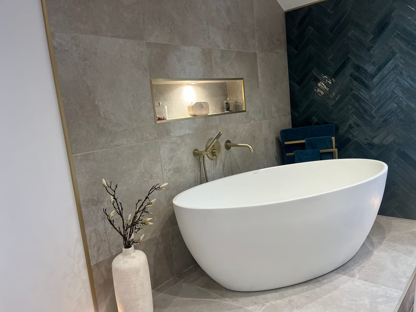 Customer photo review of Kit bain douche encastré or brossé