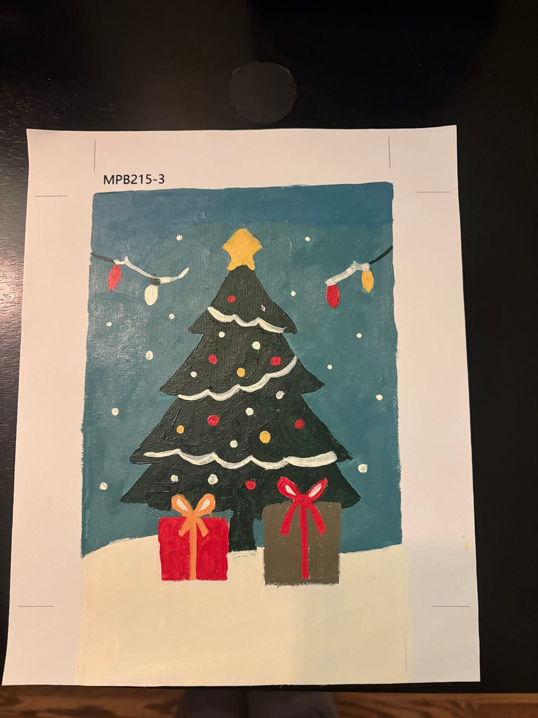 Customer photo review of 6 Mini Paintings -  Classic Christmas Set