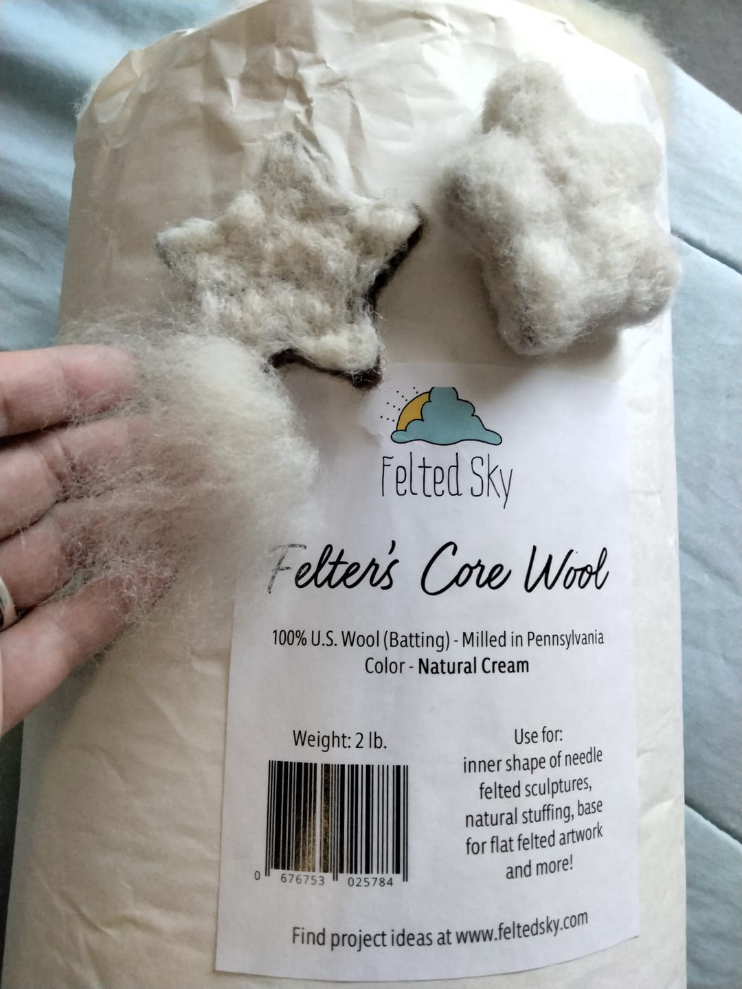 Customer photo review of Core Wool Batting - You Choose Amount