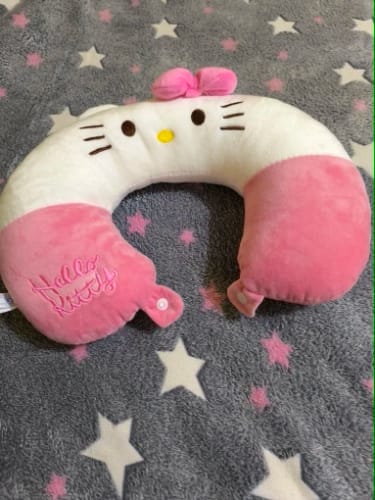 Customer photo review of Baby Pink Hello Kitty Travel Pillow