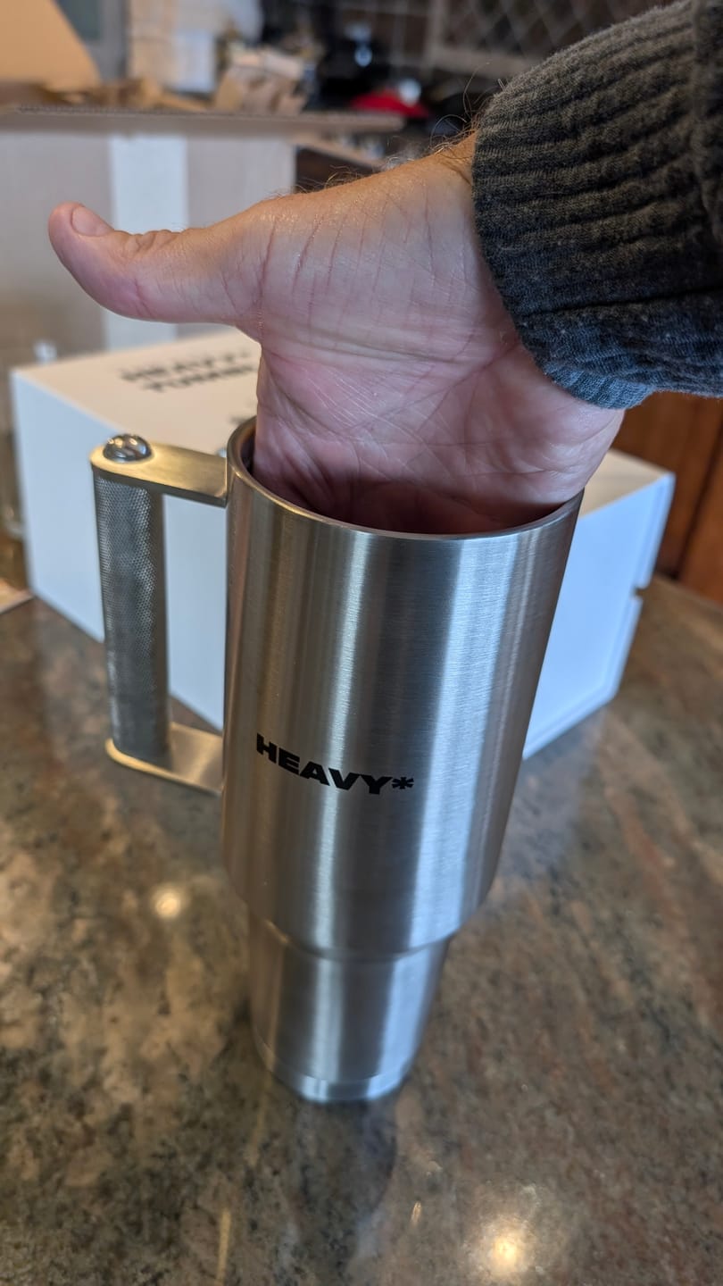 Customer photo review of 5lb HEAVY* Shaker | 25.3oz Stainless Steel Weighted Shaker