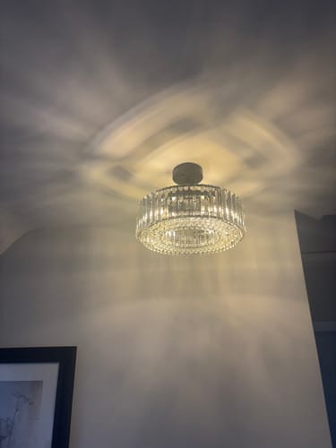 Customer photo review of 4-Light Crystal Drum Semi Flush Mount