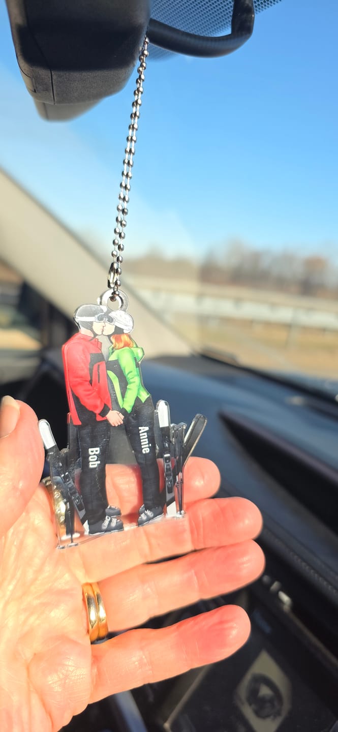 Customer photo review of Skiing Partners For Life - Personalized Gifts Skiing Ornament For Couples, Skiing Loves