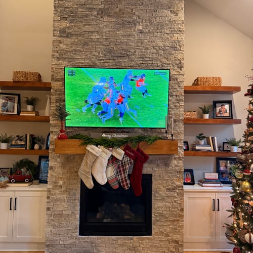 Customer photo review of Rustic Mantels