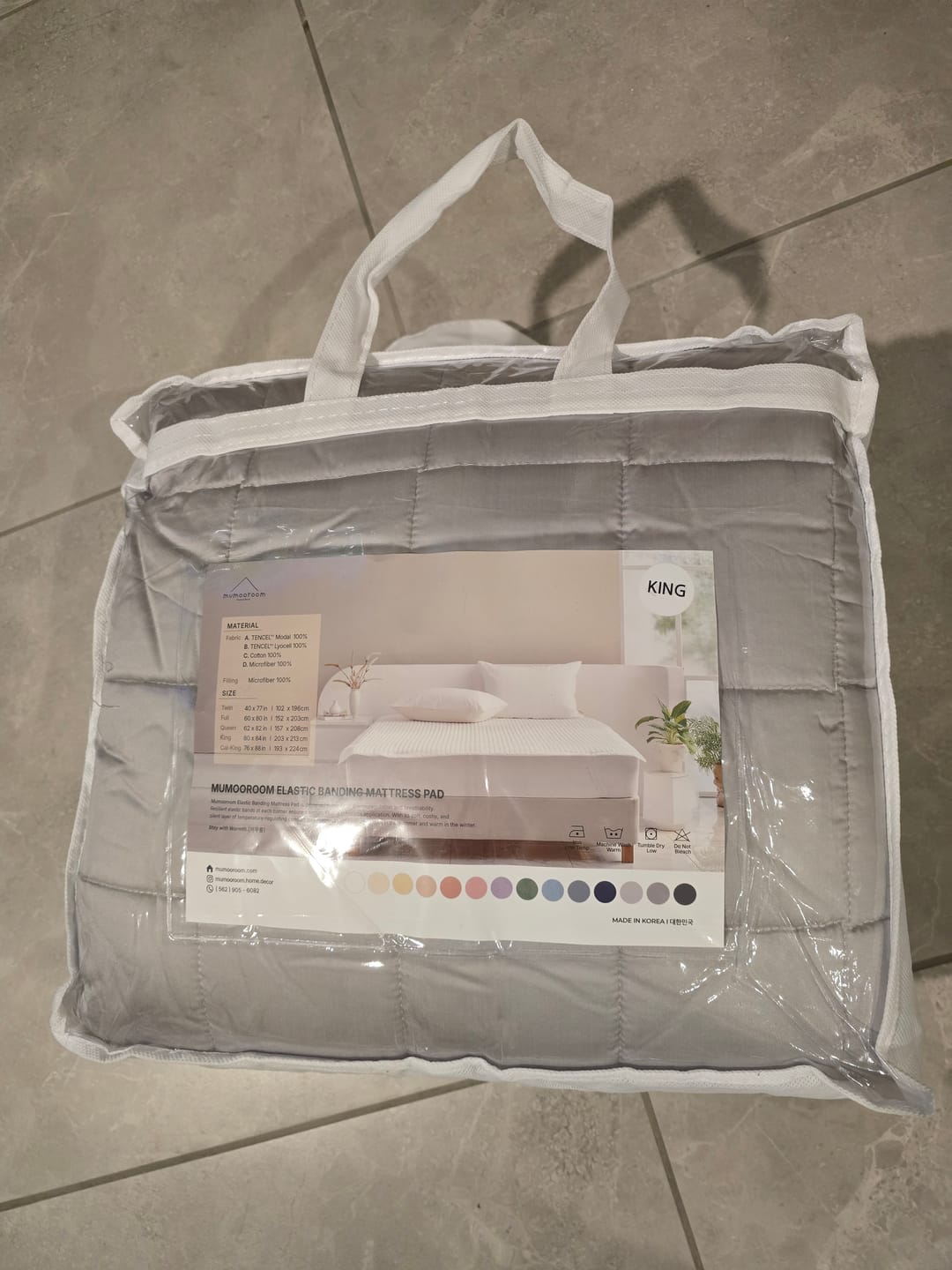 Customer photo review of EUCA Tencel™ Lyocell Bending Quilted Elastic-Fit Pad