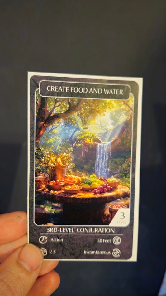 Customer photo review of 408 Printable DnD Spell Cards - 2014 & 2024 Edition [SPECIAL OFFER]