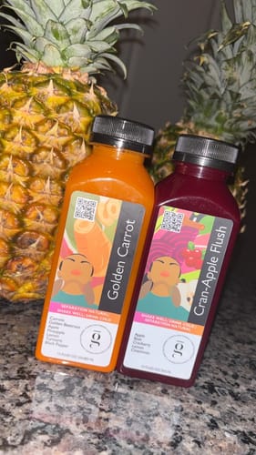 Customer photo review of Golden Carrot | Cold Pressed Juice with Carrot, Golden Beet, Pineapple, and Turmeric for Energy, Inflammation, and Immunity (12oz)