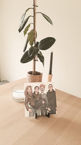 Customer photo review of Jouw Foto in Karikatuur Stijl - Gepersonaliseerde Tegel