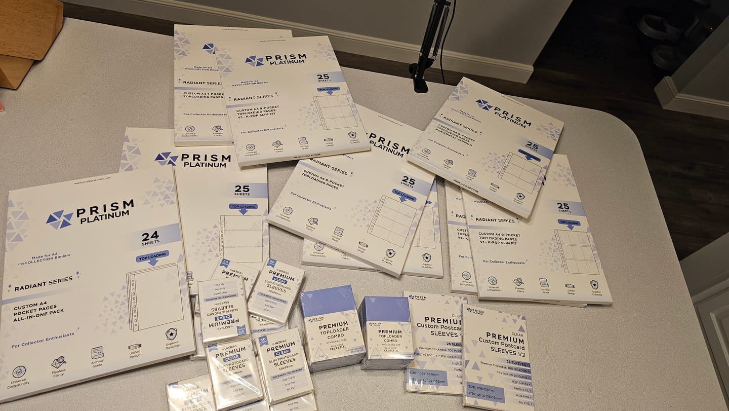 Customer photo review of Premium Photocard Sleeves - Slim - Clear