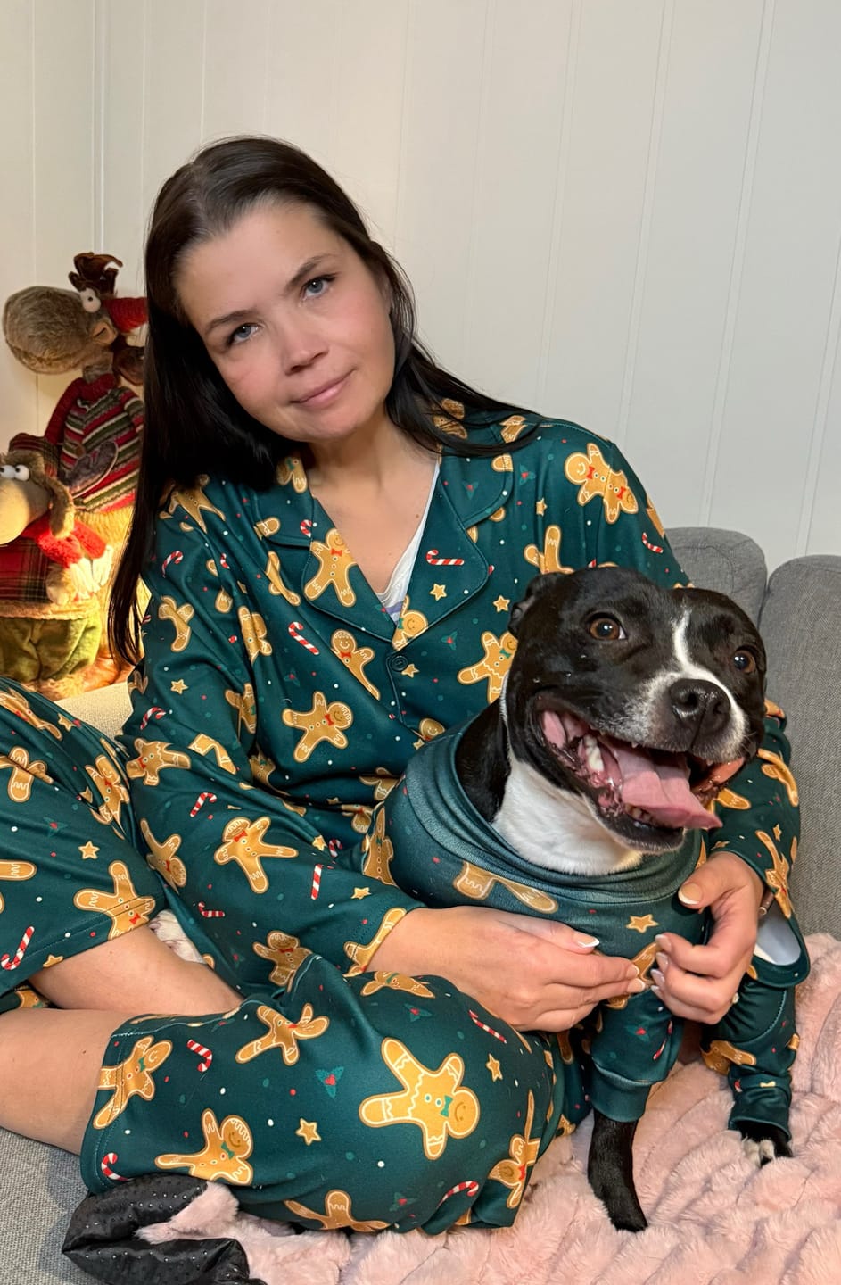 Customer photo review of Christmas Pajama Top - Gingerbread Man