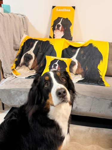 Customer photo review of Petcanva©オーダーメイド ペット似顔絵【3点セット】