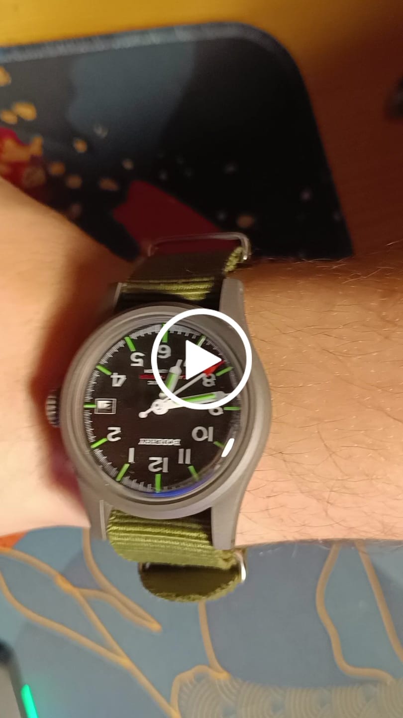 Customer video review of LANDMASTER - 100M Waterproof Titanium Automatic Field Watch | Black