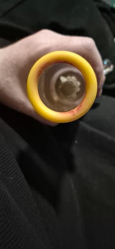 Customer photo review of Bong Mouth Cover - Yellow