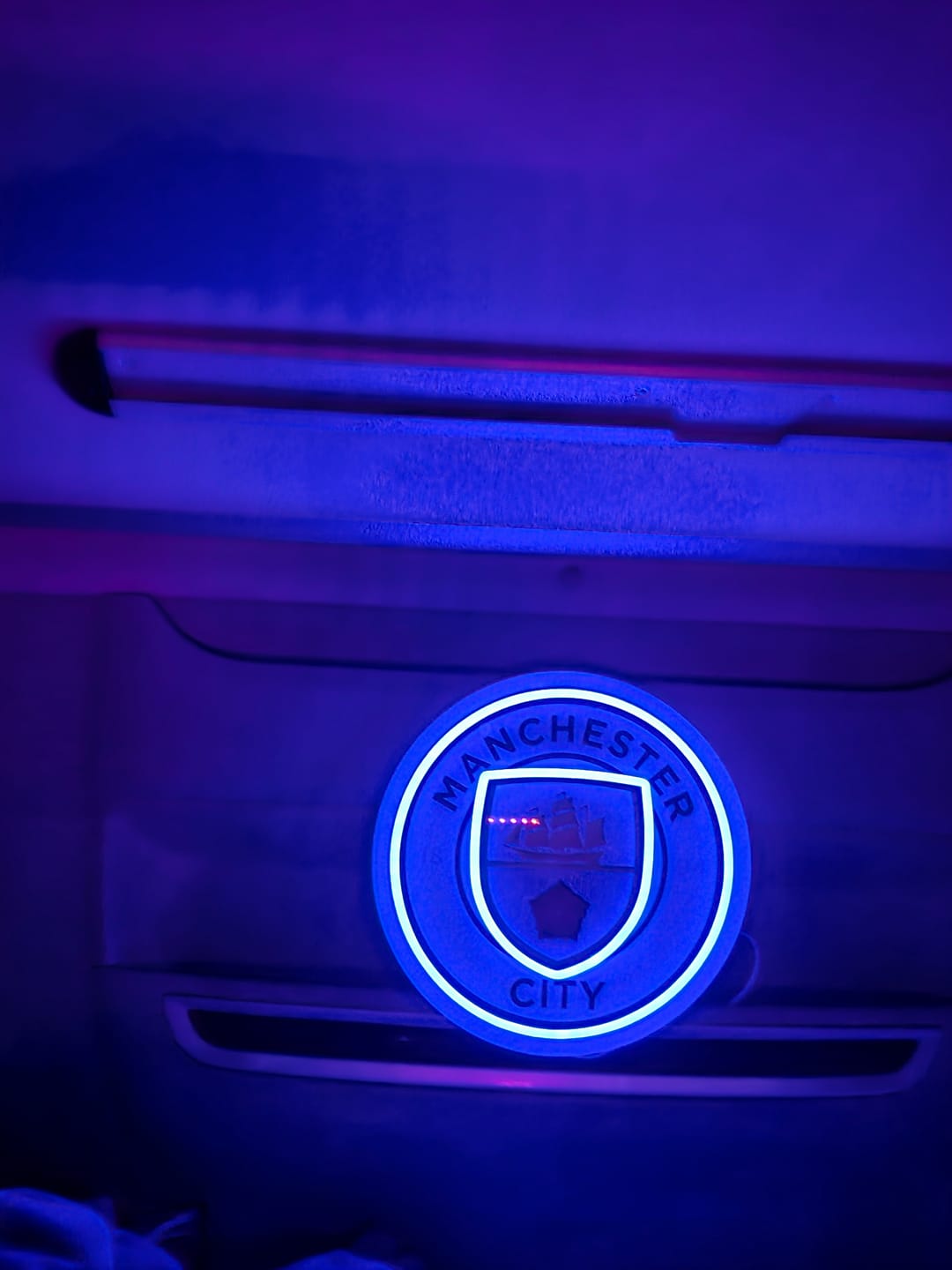 Customer photo review of Manchester City Football Neon Sign