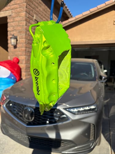 Customer photo review of Lime Zest Brake Caliper Paint Kit