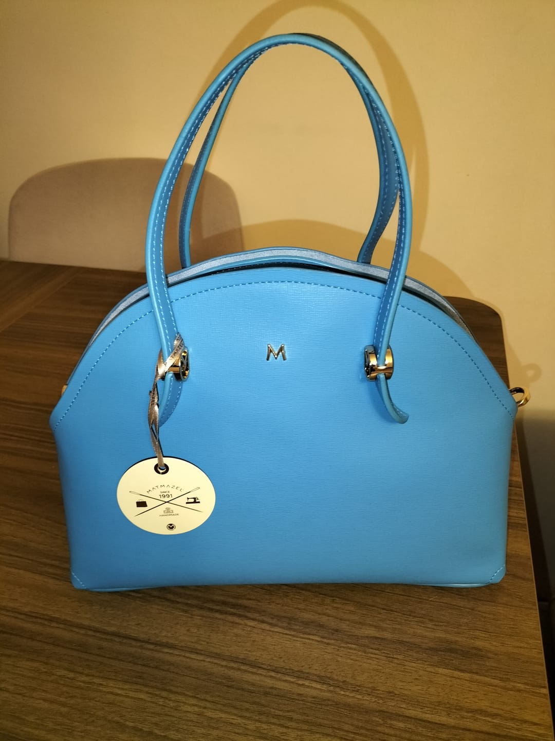 Customer photo review of Matmazel Taya Mavi Kadın  El ve Omuz Çantası
