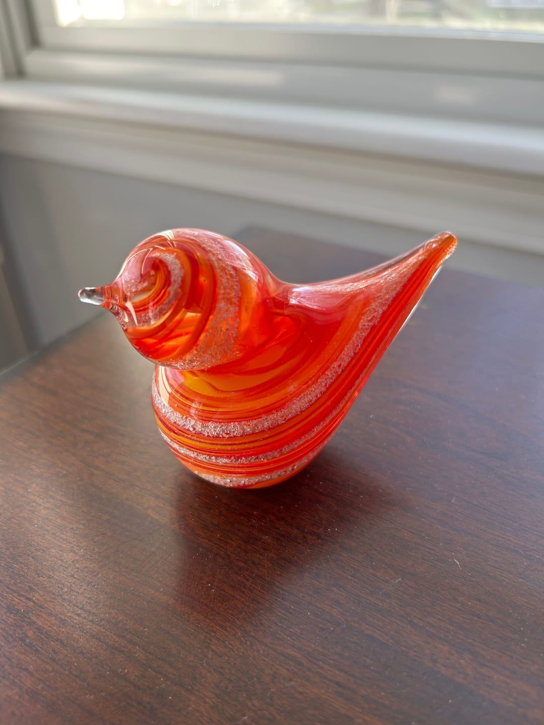Customer photo review of Colorful Glass Birds with Cremation Ash