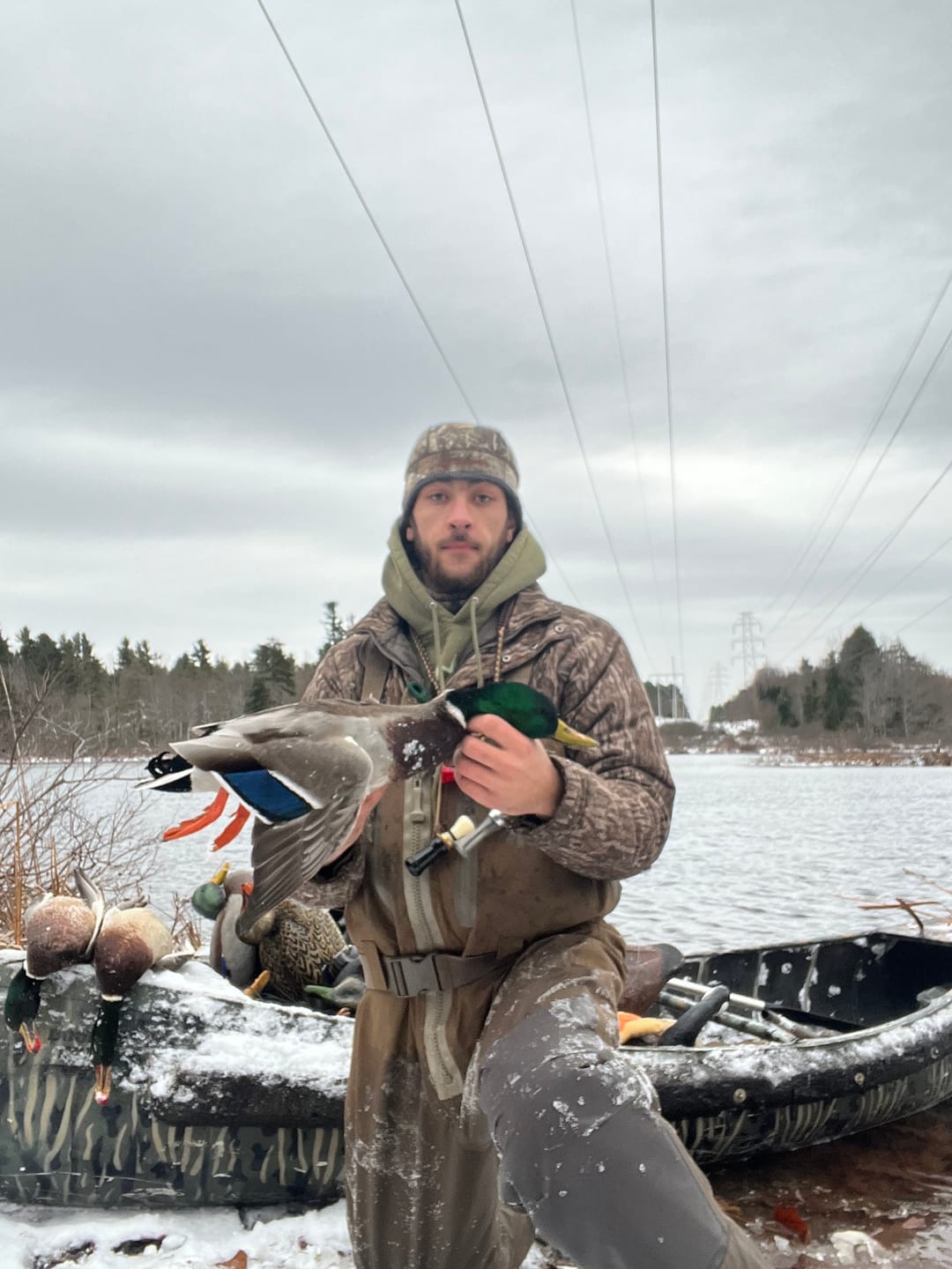 Customer photo review of TIDEWE × MinnDak Slough Dawgs TIZIP® Duck Hunting Waders | Durable Waterproof Breathable Zip Chest Bootfoot Waders for Men | Camo Neoprene Hunting Bibs