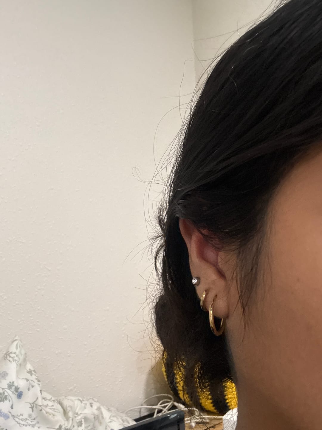 Customer photo review of Triple Hoops Earring Bundle