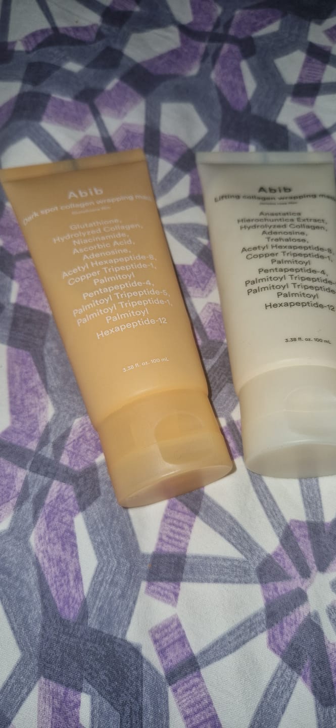 Customer photo review of Dark spot collagen wrapping mask Glutathione film