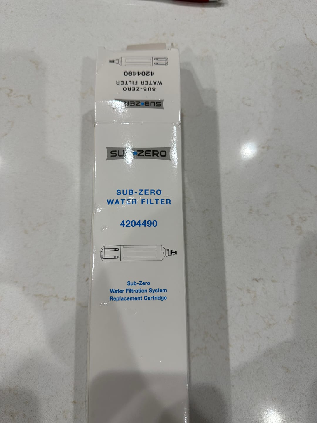 Customer photo review of Sub Zero 4204490 Water Filter and 7007067 Air Purification Cartridge Combo Pack