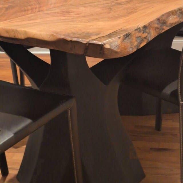 Customer photo review of 413/451 Ramo 28" H Single Table Leg Scandinavian Style