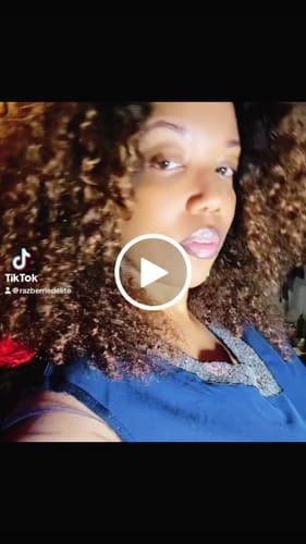 Customer video review of CurlyMe Layered Ombre Brown Pre-Styled Curly Bob Kinky Curly Wig Pre-Cut 7x5 Glueless Wig