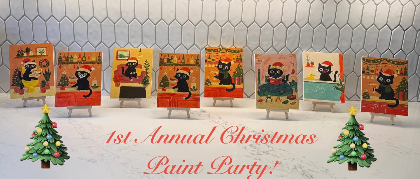 Customer photo review of 6 Mini Paintings - Christmas Cat Set