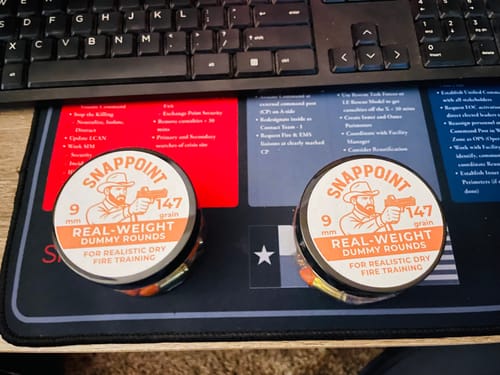 Customer photo review of SnapPoint 9mm Snap Caps (Set of 20)– Real-Weight Dry Fire Dummy Rounds w/ SnapPlug Primer