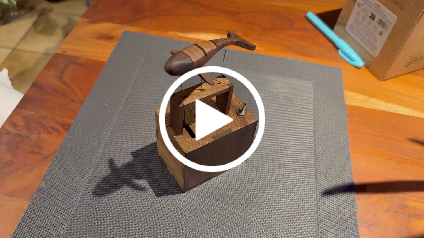 Customer video review of MarinerPoet™ Handcrafted Walnut Whale Automaton