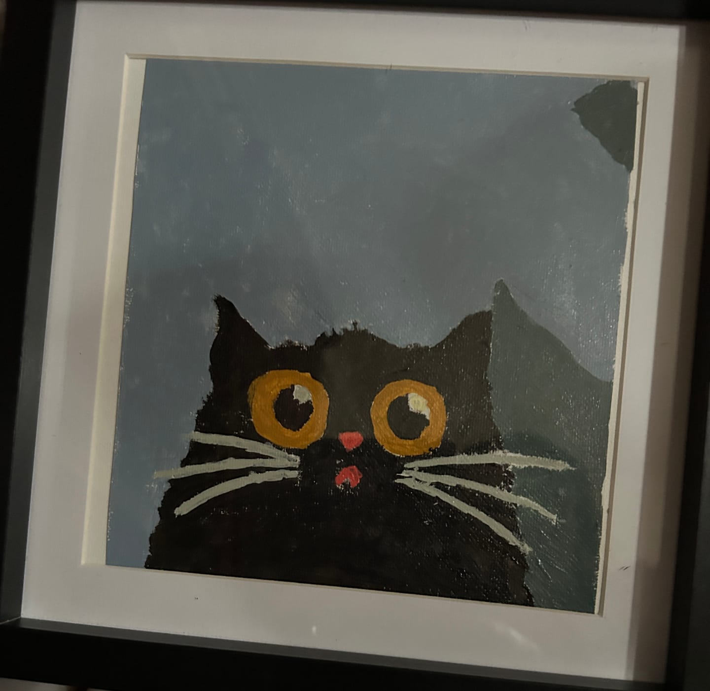 Customer photo review of 6 Mini Paintings - Crazy Cat Set
