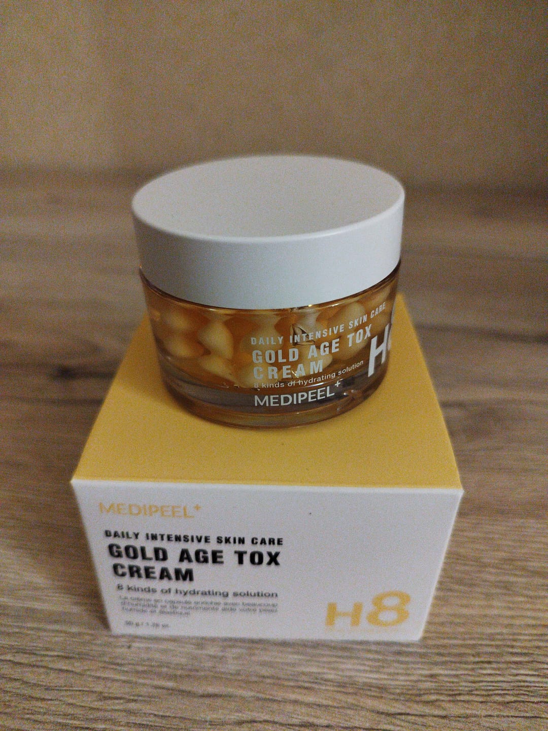 Customer photo review of Krēms kapsulās ar zelta zīdtārpiņa ekstraktu Medi-Peel Gold Age Tox H8 Cream