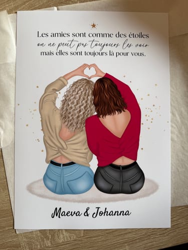 Customer photo review of Affiche Personnalisée - Meilleures Amies