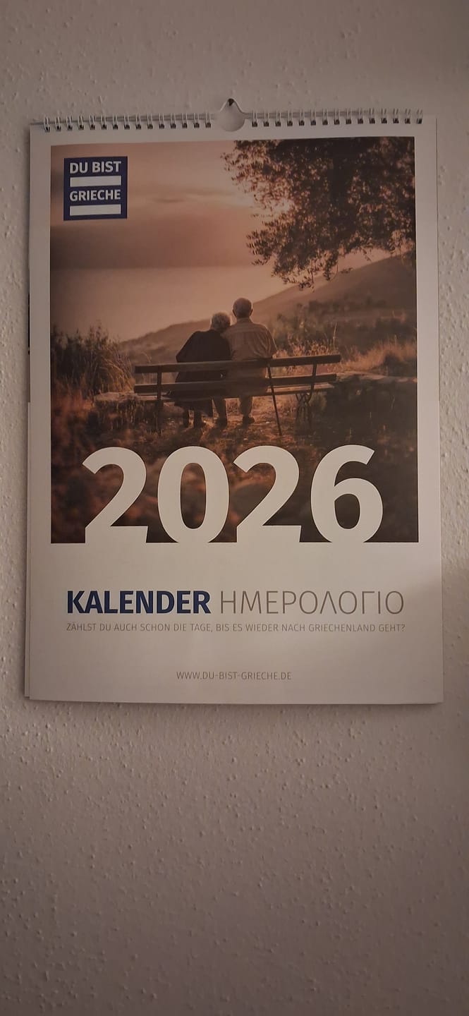 Customer photo review of DU BIST GRIECHE Kalender 2026