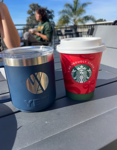 Customer photo review of Rambler Stackable Mug DURASIP™ Ceramic Liner | 10 oz