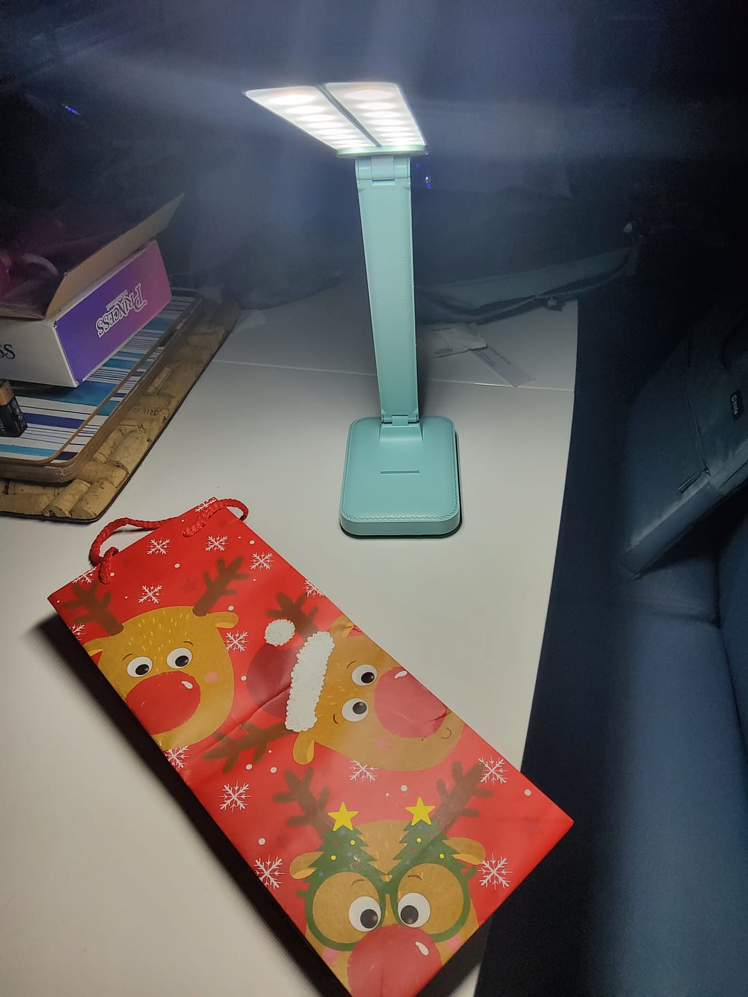 Customer photo review of USB Rechargeable Folding LED Table Lamp - 3 Dimmable Levels, Touch Lighting, Eye-friendly and Foldable Design for Bedroom or Office Use - Ideal Lighting Solution for Desks and Tables