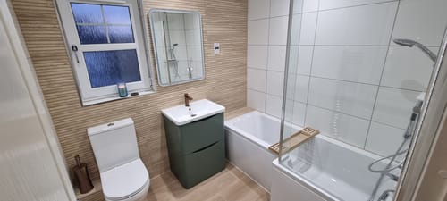 Customer photo review of Nuie Lunar 600mm Floor Standing 2 Drawer Unit & Ceramic Basin - Satin Green