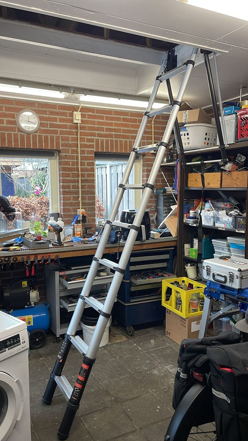 Customer photo review of Telescopic Loft Ladder 2.30m - 2.70m