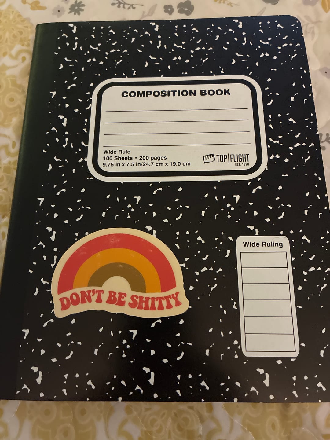 Customer photo review of Don't Be Shitty Rainbow Sticker